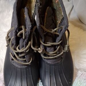 Sperry Black Quilted Duck Boots